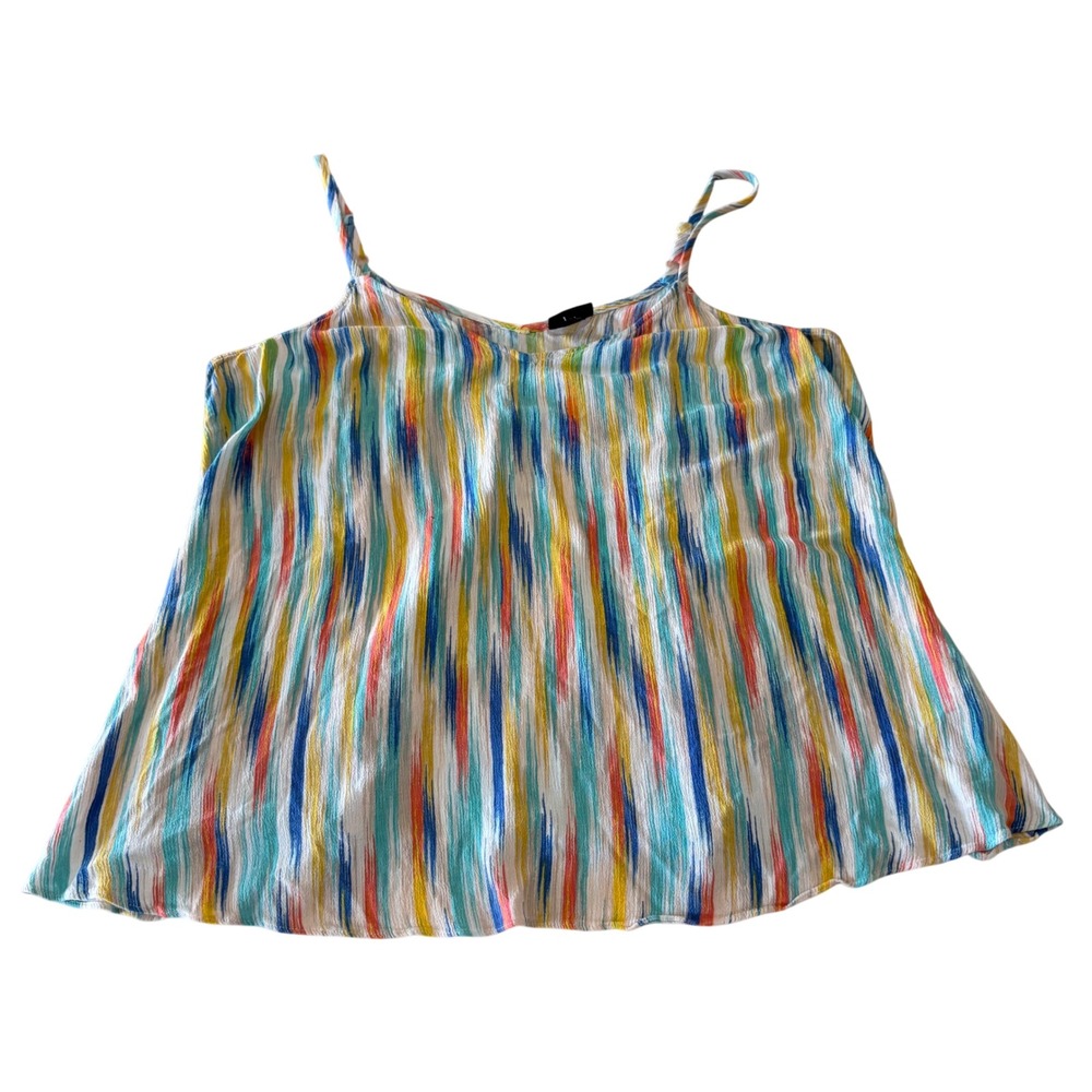 Torrid gauze style vertical stripe Cami Top Straps Sz 1